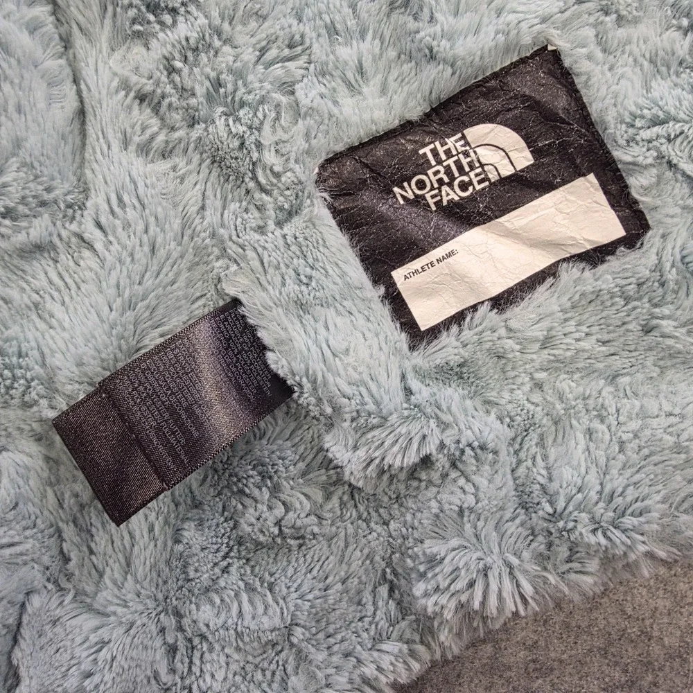The North Face‎ Mossbud Swirl Jacket Girls XL 18 Gray Sherpa Fleece Lined Puffer